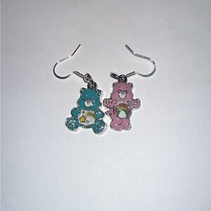 Pink and Blue Bear Earrings